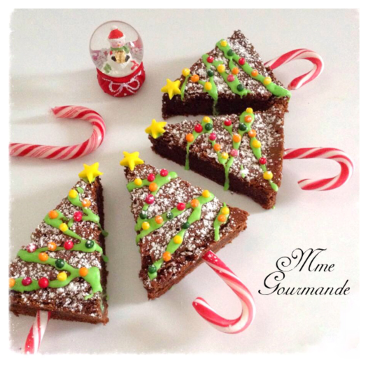 Sapins Noël en gateau chocolat